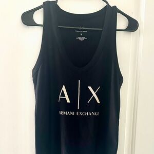 Armani Exchange Black Sleeveless Top